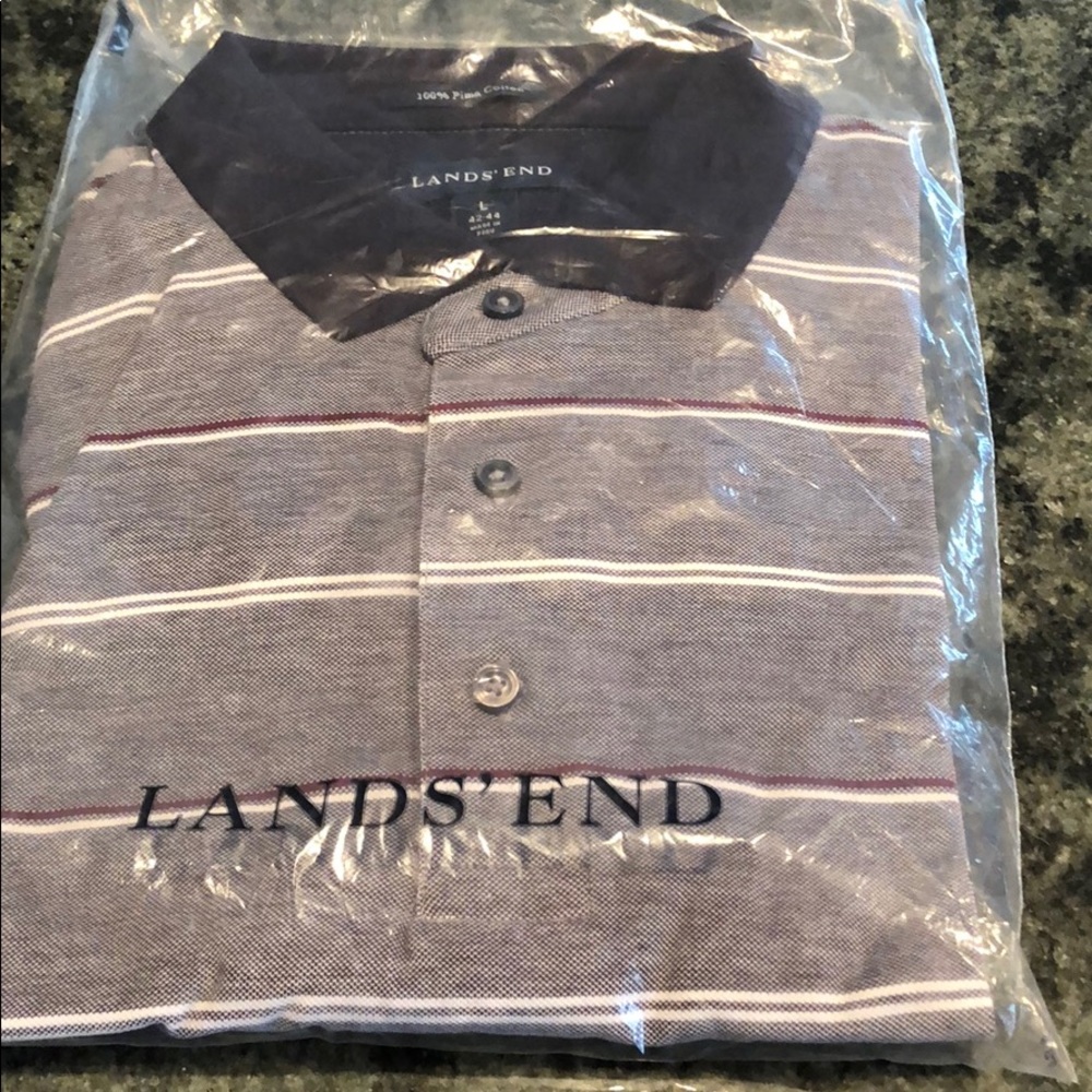 Land's end 100% Pima Cotton Polo Shirt